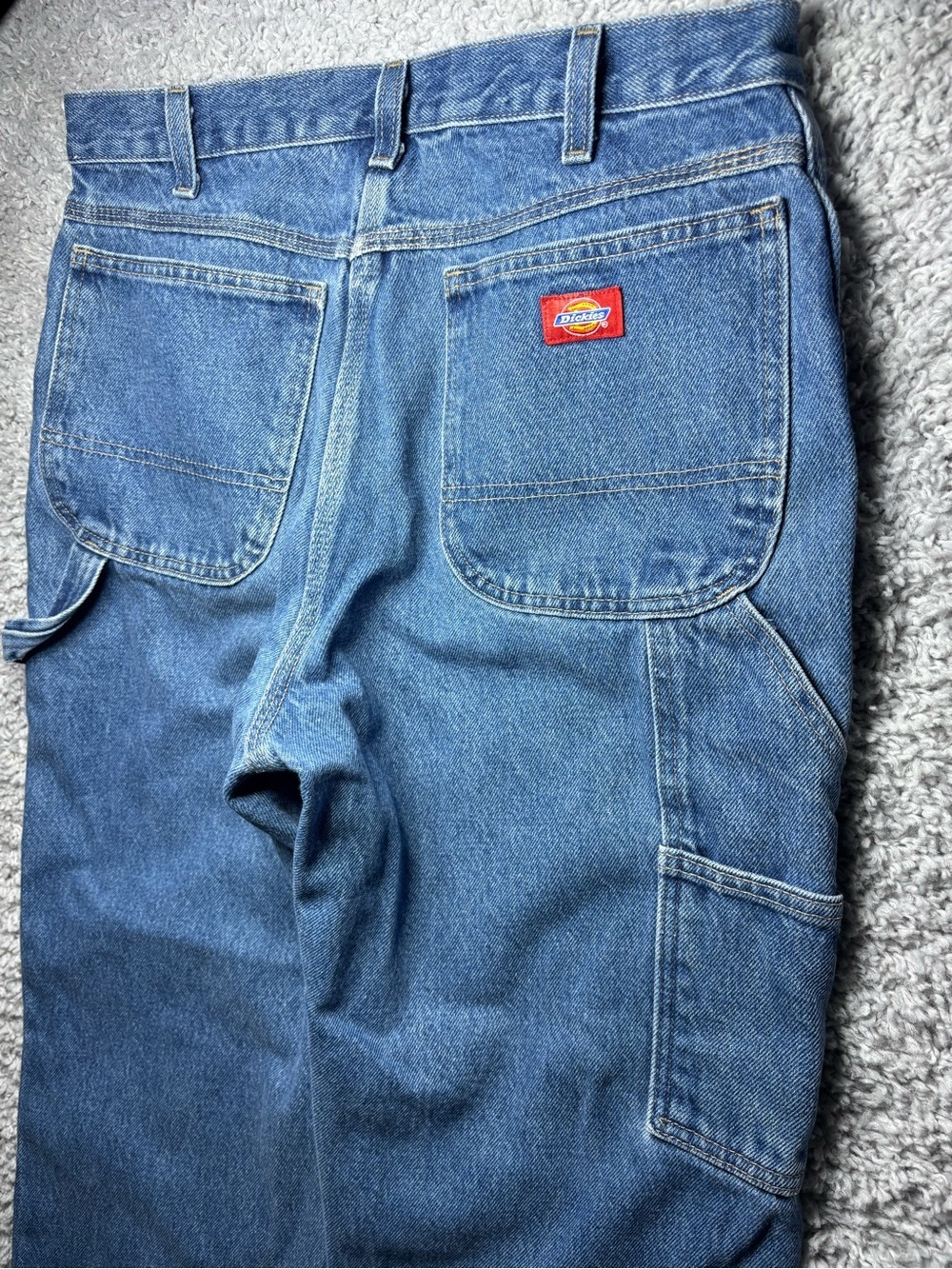 DICKIES Jeans Mens 34 x 30 Carpenter Baggy Wide Leg Utility Durable Work Relaxed - Picture 8 of 8